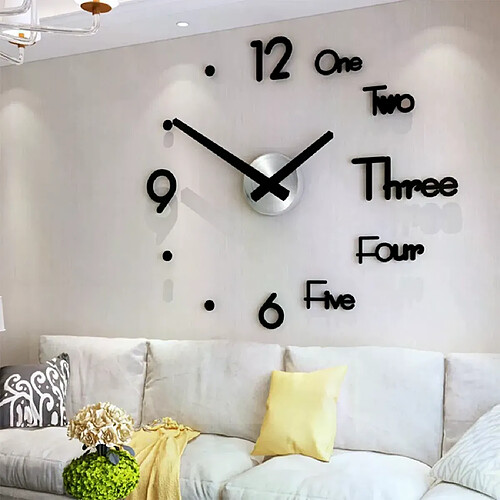Horloge murale design - Noir et or