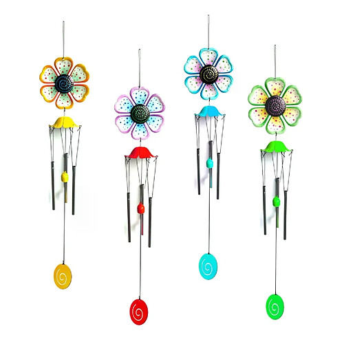 Carillon à fleurs fer forgé 4 couleurs
