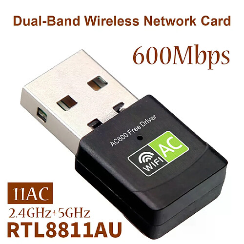 Adaptateur WiFi USB double bande 600M