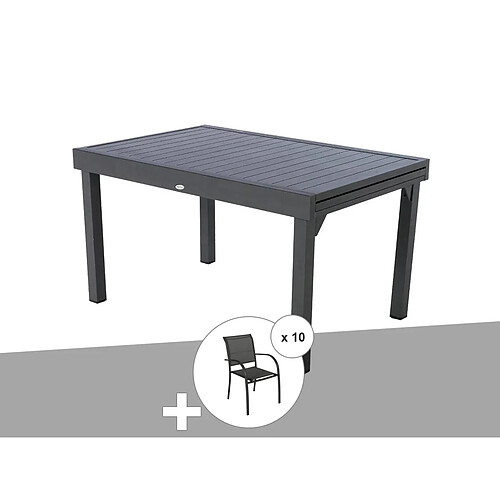 Hesperide Table extensible Piazza - Graphite