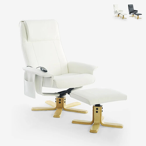 LE ROI DU RELAX Fauteuil Myron - Blanc