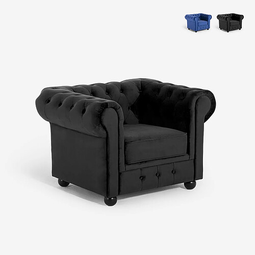 Ahd amazing home design Fauteuil chesterfield - Bleu