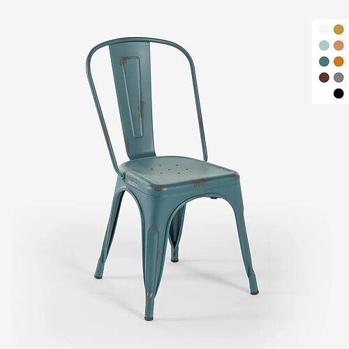 Ahd Amazing Home Design Ahd Amazing Chaise Steel Old - Bleu