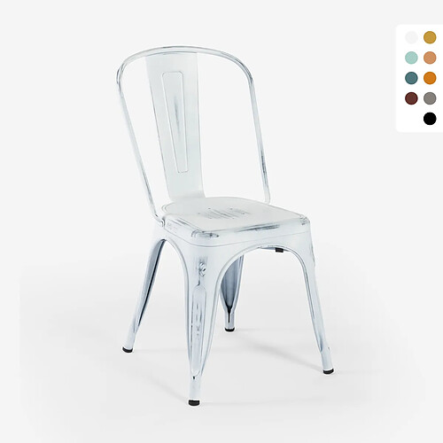 Ahd Amazing Home Design Ahd Amazing Chaise Steel Old - Blanc Shabby