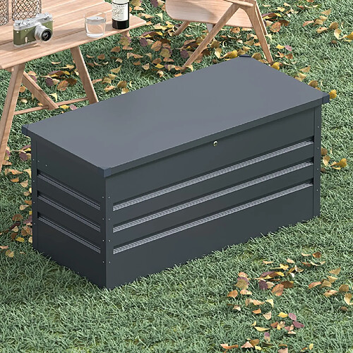 Soana Garden Shed Coffre de jardin extérieur en acier 132x61x62cm Chamonix