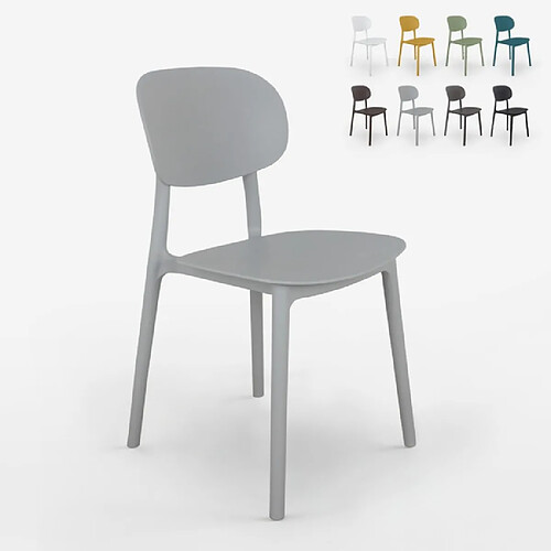 Ahd Amazing Home Design AHD Chaise Polypropylène Nantes - Gris Clair
