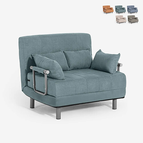 LE ROI DU RELAX Fauteuil-lit Deborah Twin Class - Turquoise