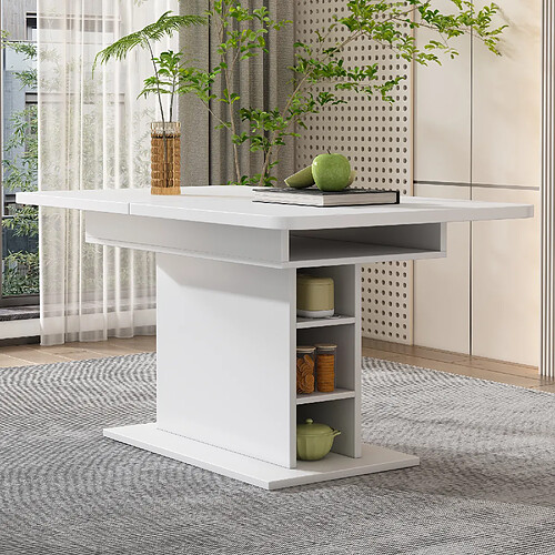 Merax Table à manger extensible - Blanc