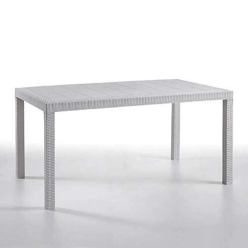 Bica table de jardin rectangulaire - Blanc