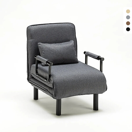 LE ROI DU RELAX Fauteuil convertible Deborah - Gris