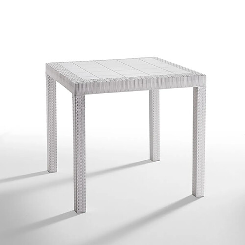 Bica Table de jardin carrée - Blanc