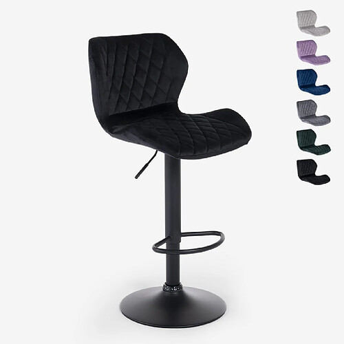 Superstool Tabouret velours - Noir