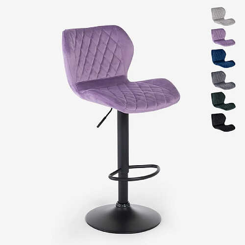 Superstool tabouret de bar velours - Pourpre