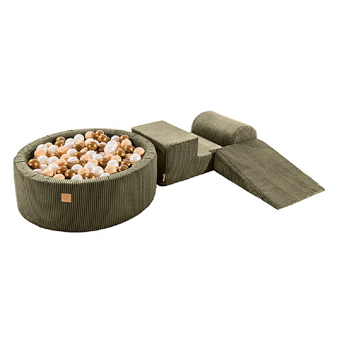 MeowBaby Aire de jeux en mousse avec bassin, 200 balles Aesthetic