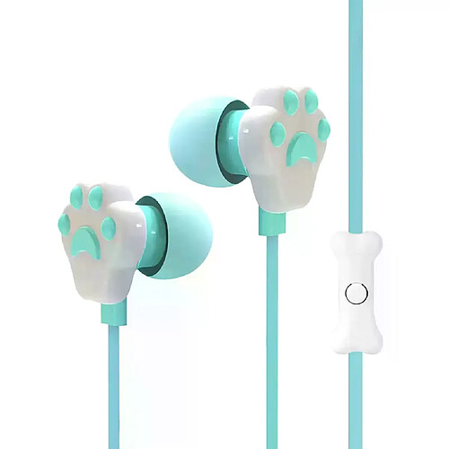 Écouteurs patte de chat - Turquoise