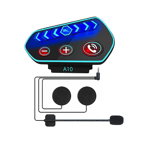 Oreillette Bluetooth moto avec micro - Noir
