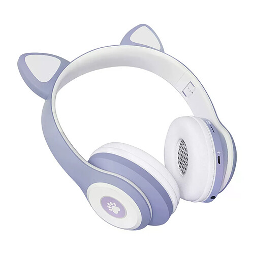 Casque arceau Bluetooth oreille de chat - Rose