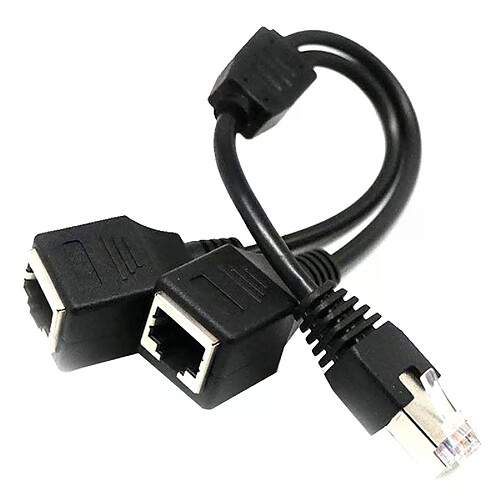 Séparateur Ethernet RJ45 1 mâle/2 femelles