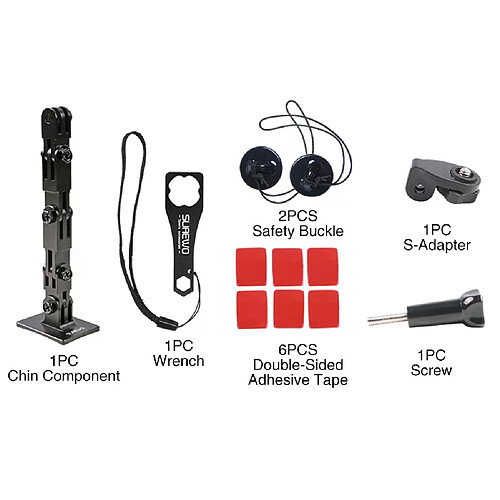 Fixation de casque moto - - Rotation 180° - Compatible Gopro10/9/8