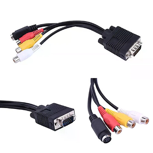 Adaptateur VGA SVGA vers RCA/S-vidéo
