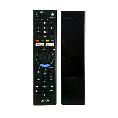 Télécommande TV pour Sony RM-L1370 - Noir