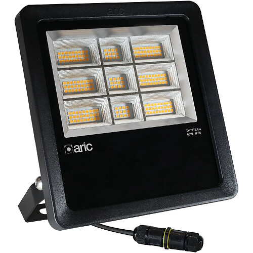 projecteur à led - aric twister 4 - 60w - 4000k - noir - aric 51681