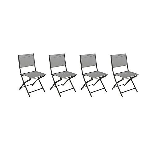 Hesperide Lot de 4 chaises Modula - Gris