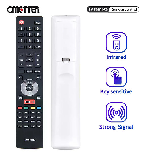 Télécommande TV Hisense EN-33925A - Noir