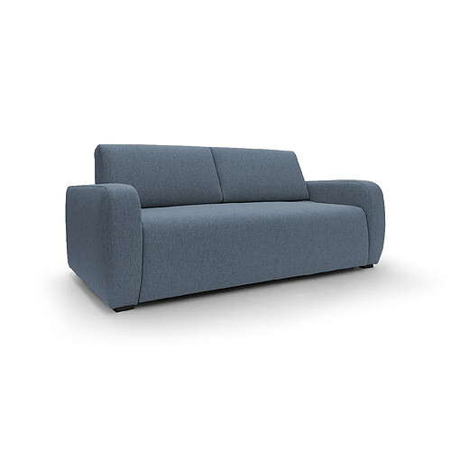Divani.store Duna Canapé lit convertible matelas 20 cm - Bleu