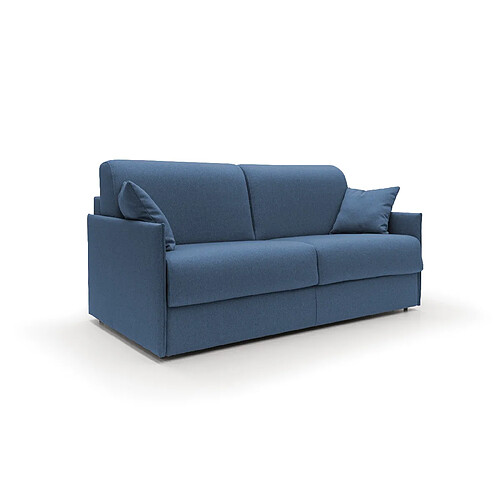 Divani.store Evans Canapé lit convertible T13 169 cm - Bleu