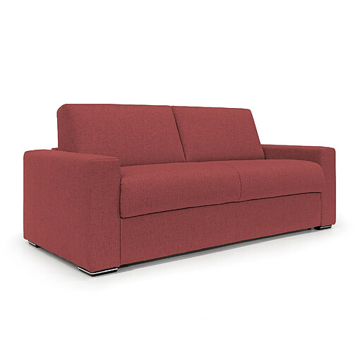 Divani.store Nixon Canapé Lit - 200 cm - Rouge