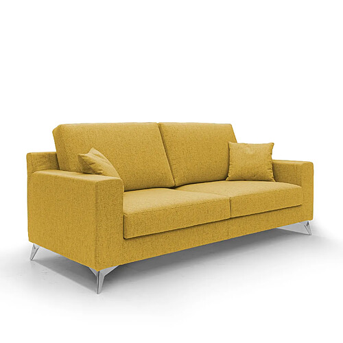 Divani.store Canapé droit Michael - Jaune