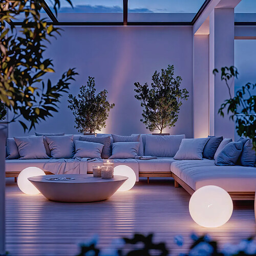 Ledkia Sphère LED Solaire 25cm 3000K Blanc chaud