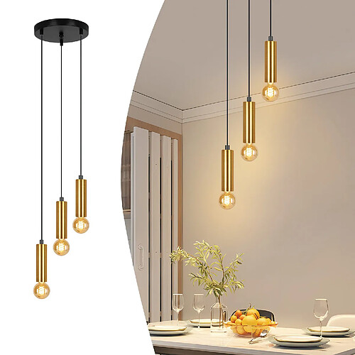 Nettlife Suspension Dorée E27 - Industrielle