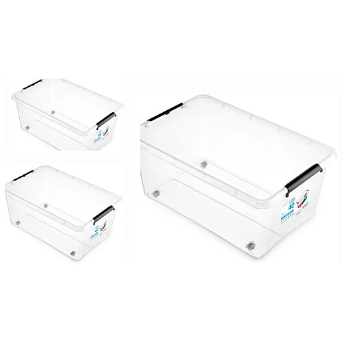 Boîtes de rangement 40 L – Transparent