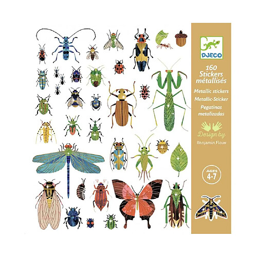 Djeco 160 Stickers métallisés - Microcosmos