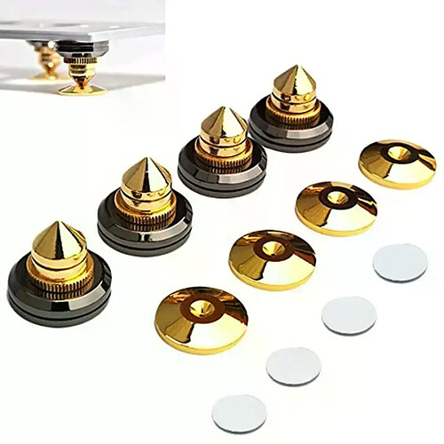 Pieds antichoc pour caisson de basses - Or