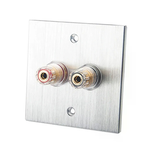 Plaque murale connecteur banane - Aluminium