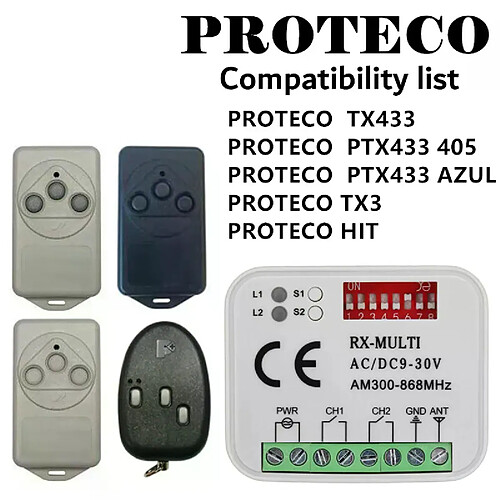 PROTECO TX312 - Télécommande multifréquence