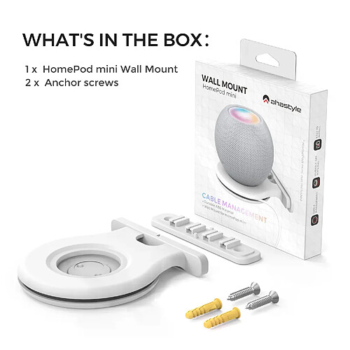 Support Mural Robuste Pour Homepod Mini - Gain De Place Et Gestion Câbles Parfaite