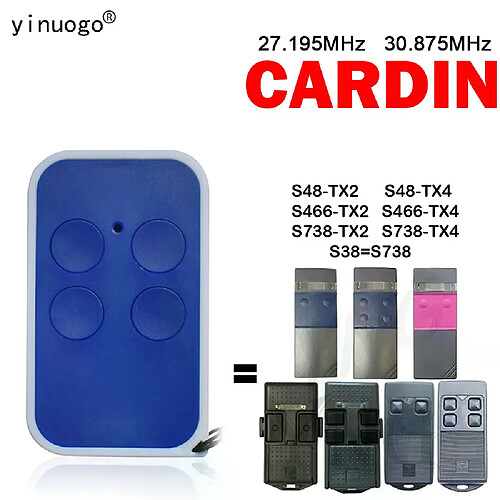 CARDIN Télécommande 30.875MHz/27.195MHz - Clé ouverture
