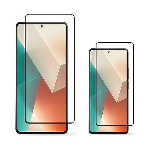 PHONECARE Kit Verre Trempé pour Xiaomi Redmi Note 14 5G - Transparent/Noir