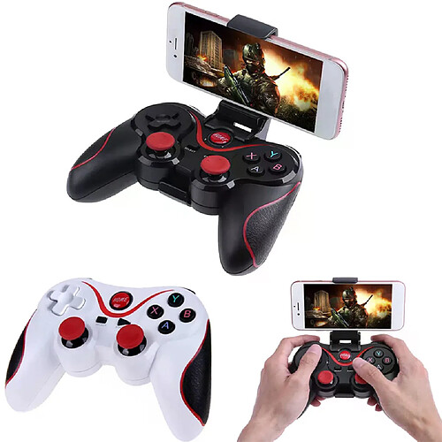 T3/X3 Manette Jeux Sans Fil Bluetooth pour Android et TV Box