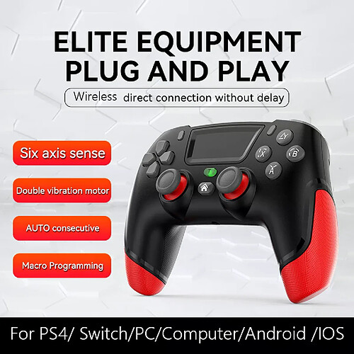 Manettes de jeu 6 axes pour PS4/NS Switch