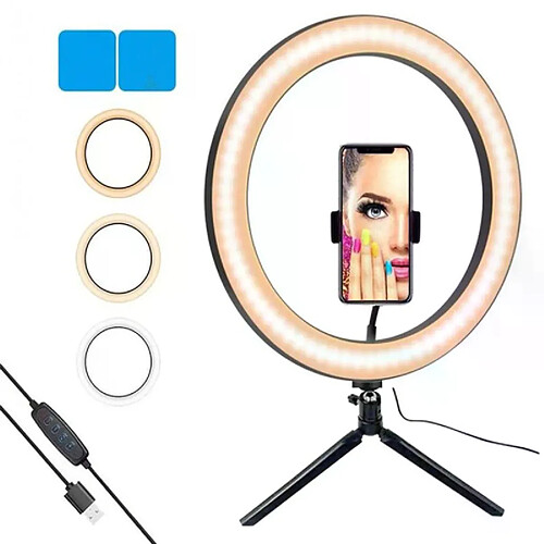 Anneau lumineux LED avec trépied pour selfie