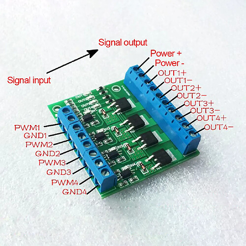 Carte amplificateur 4 canaux HiFi - Vert