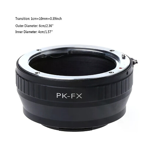 Anneau adaptateur PK-FX pour Pentax à Fuji