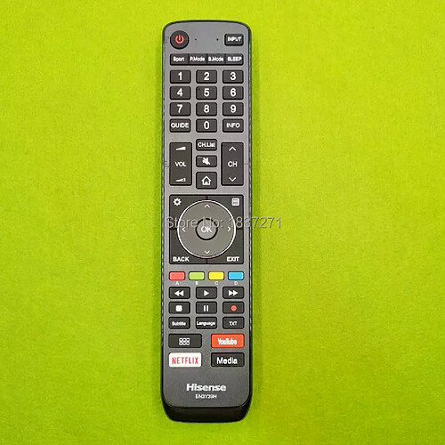 Télécommande TV Hisense EN3Y39H - Gris