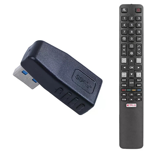 Télécommande TV TCL avec adaptateur USB 3.0 - Noir