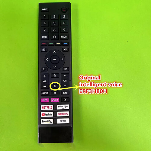 Télécommande TV Hisense - Noir